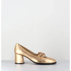 Hot GARRICE LAB Babies à noeuds en cuir métallisé doré - PAOLA LAMIN ORO DORE