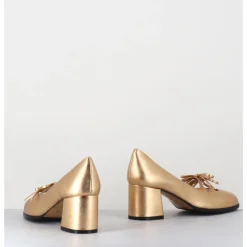 Hot GARRICE LAB Babies à noeuds en cuir métallisé doré - PAOLA LAMIN ORO DORE