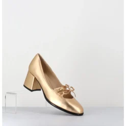 Hot GARRICE LAB Babies à noeuds en cuir métallisé doré - PAOLA LAMIN ORO DORE