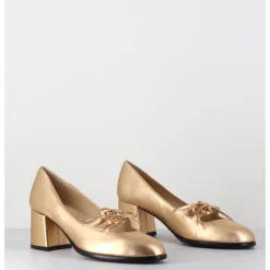 Hot GARRICE LAB Babies à noeuds en cuir métallisé doré - PAOLA LAMIN ORO DORE