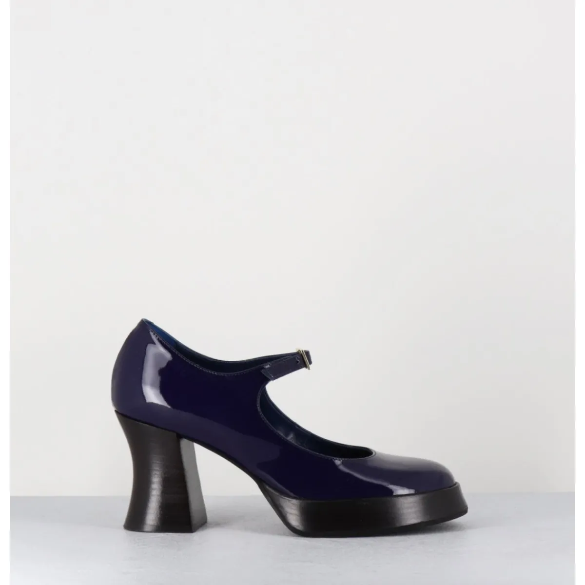 Sale GARRICE LAB Babies à plateforme en cuir vernis violet - NEDER VERNICE BLU BLEU