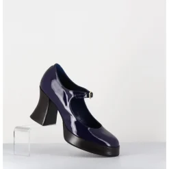 Sale GARRICE LAB Babies à plateforme en cuir vernis violet - NEDER VERNICE BLU BLEU