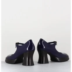 Sale GARRICE LAB Babies à plateforme en cuir vernis violet - NEDER VERNICE BLU BLEU