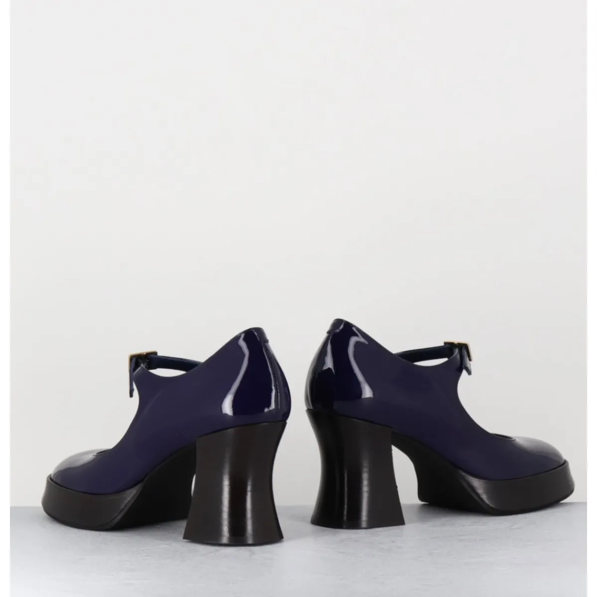 Sale GARRICE LAB Babies à plateforme en cuir vernis violet - NEDER VERNICE BLU BLEU