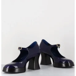 Sale GARRICE LAB Babies à plateforme en cuir vernis violet - NEDER VERNICE BLU BLEU