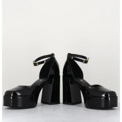 Best GARRICE LAB Babies à plateforme en cuir vernis - SQUARE NERO NOIR