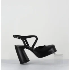 GARRICE LAB Babies à plateforme en cuir - VATI1 FULAR NERO NOIR