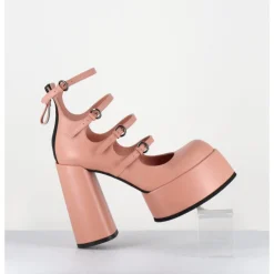 New PREMIATA Babies à plateforme multi-brides en cuir - M6631 GOTEBORG ROSA ROSE