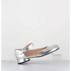 Best GARRICE LAB Babies asymétrique petit talon cuir craquelé - MANI1 CRAK O ARGENT