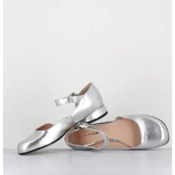 Best GARRICE LAB Babies asymétrique petit talon cuir craquelé - MANI1 CRAK O ARGENT