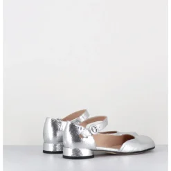 Best GARRICE LAB Babies asymétrique petit talon cuir craquelé - MANI1 CRAK O ARGENT