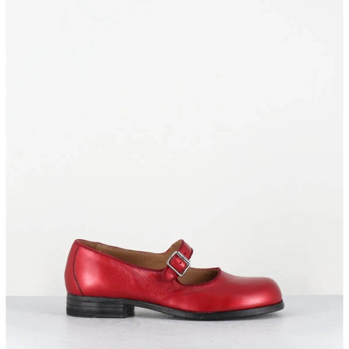 Discount MOMA Babies en cuir métallisé ligne japonisante - 45403L BON POMME ROUGE
