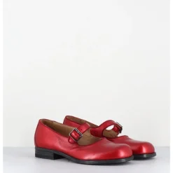 Discount MOMA Babies en cuir métallisé ligne japonisante - 45403L BON POMME ROUGE