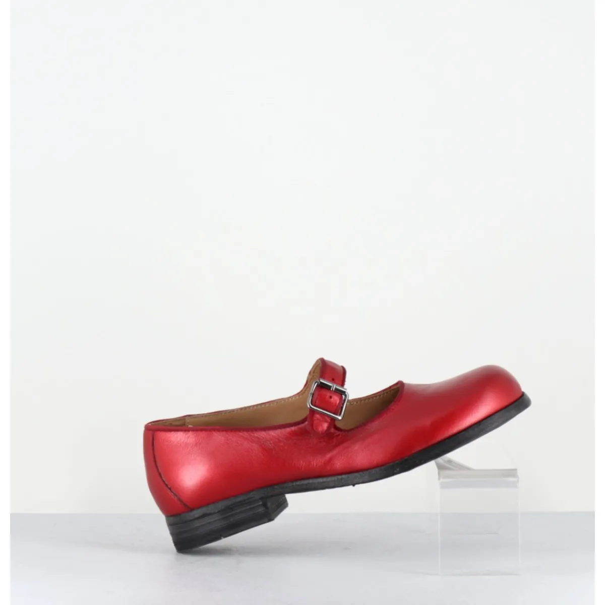 Discount MOMA Babies en cuir métallisé ligne japonisante - 45403L BON POMME ROUGE