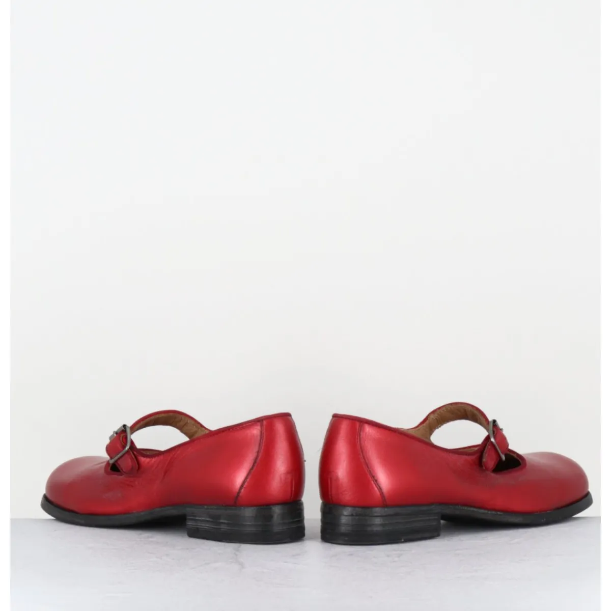 Discount MOMA Babies en cuir métallisé ligne japonisante - 45403L BON POMME ROUGE