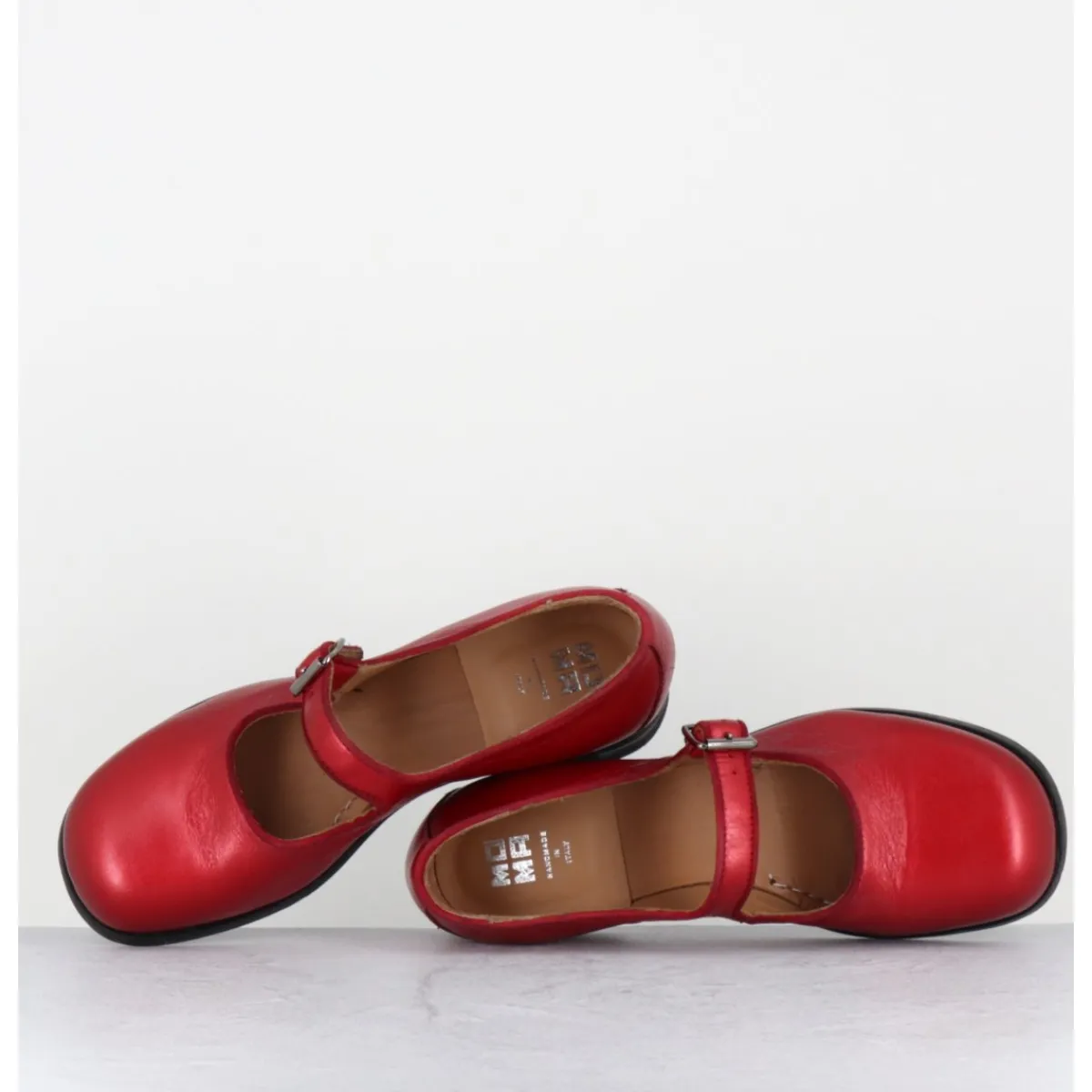 Discount MOMA Babies en cuir métallisé ligne japonisante - 45403L BON POMME ROUGE