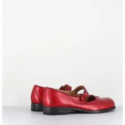Discount MOMA Babies en cuir métallisé ligne japonisante - 45403L BON POMME ROUGE
