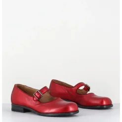 Discount MOMA Babies en cuir métallisé ligne japonisante - 45403L BON POMME ROUGE