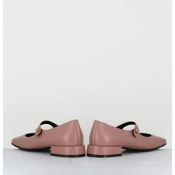 Outlet TO&CO Babies en cuir souple poudré à bout carré - JANE NATURAL COWHIDE ROSE