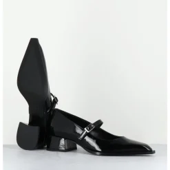 Discount GARRICE LAB Babies en cuir vernis bout pointu petit talon - INE71 VERNICE NERO NOIR