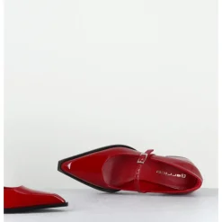 Discount GARRICE LAB Babies en cuir vernis bout pointu petit talon - INE71 VERNICE ROSSO ROUGE