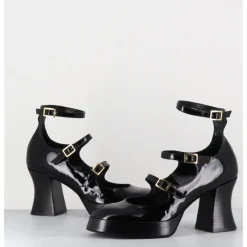 Hot GARRICE LAB Babies multi-brides à plateforme en cuir vernis - GALAN VERNICE NERO NOIR