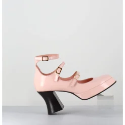 Online GARRICE LAB Babies multi-brides à plateforme en cuir vernis poudré - GALAN VERNICE ROSA ROSE