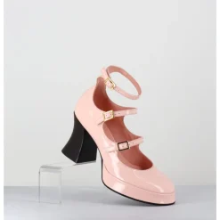 Online GARRICE LAB Babies multi-brides à plateforme en cuir vernis poudré - GALAN VERNICE ROSA ROSE