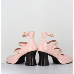 Online GARRICE LAB Babies multi-brides à plateforme en cuir vernis poudré - GALAN VERNICE ROSA ROSE