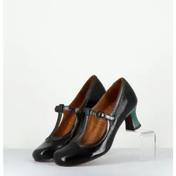 Discount CHIE MIHARA Babies petit talon en cuir effet vernis - MYLKA MASERATI NEGRO NOIR