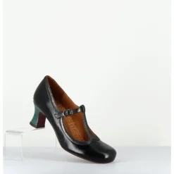 Discount CHIE MIHARA Babies petit talon en cuir effet vernis - MYLKA MASERATI NEGRO NOIR