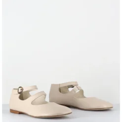 Clearance GARRICE LAB Babies plates forme ronde en cuir beige clair - ZIAMA BUFFY SAND