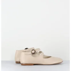 Clearance GARRICE LAB Babies plates forme ronde en cuir beige clair - ZIAMA BUFFY SAND