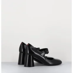 Online HALMANERA Babies rétro à talon en cuir - ACE22 GLAZE NERO NOIR