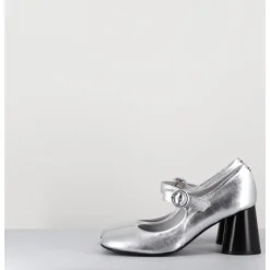 Clearance HALMANERA Babies rétro à talon en cuir é - ACE22 METAL O ARGENT