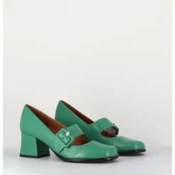 Discount CHIE MIHARA Babies rétro en cuir petit talon - MIKO GREEN VERT