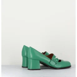 Discount CHIE MIHARA Babies rétro en cuir petit talon - MIKO GREEN VERT