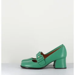 Discount CHIE MIHARA Babies rétro en cuir petit talon - MIKO GREEN VERT