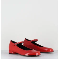 Hot GARRICE LAB Babies 60s petit talon en cuir vernis - LIGAT1 CINDY ROSSO ROUGE