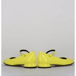 GARRICE LAB Babies 60s petit talon en cuir vernis - LIGAT2 CINDY BUTTERCUP JAUNE