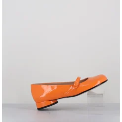 Best GARRICE LAB Babies 60s petit talon en cuir vernis - MASAI CINDY ALBICOCCA ORANGE