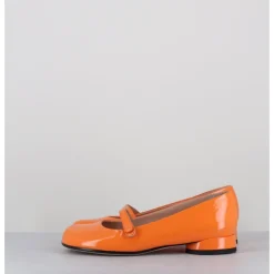 Best GARRICE LAB Babies 60s petit talon en cuir vernis - MASAI CINDY ALBICOCCA ORANGE
