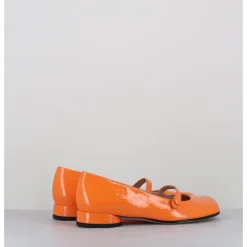 Best GARRICE LAB Babies 60s petit talon en cuir vernis - MASAI CINDY ALBICOCCA ORANGE