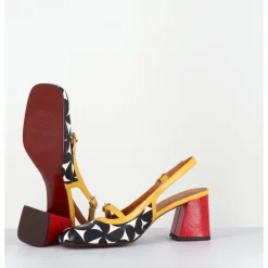 Online CHIE MIHARA Babies slingback motif psychédélique talon rouge - SUNAMI SOFTY SUN