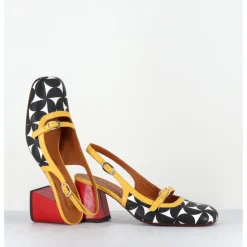 Online CHIE MIHARA Babies slingback motif psychédélique talon rouge - SUNAMI SOFTY SUN