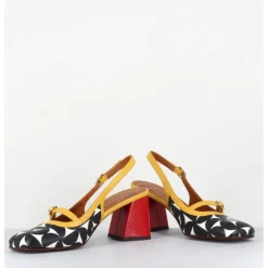 Online CHIE MIHARA Babies slingback motif psychédélique talon rouge - SUNAMI SOFTY SUN