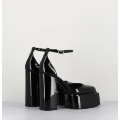 3JUIN Babies talon haut à plateforme en cuir vernis - AMBRA MOK PATENT NOIR