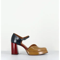 Sale CHIE MIHARA Babies tricolore bout pointu à plateforme - FASI MASERATI SAND