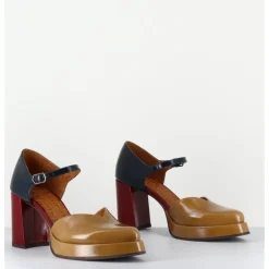 Sale CHIE MIHARA Babies tricolore bout pointu à plateforme - FASI MASERATI SAND