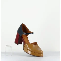 Sale CHIE MIHARA Babies tricolore bout pointu à plateforme - FASI MASERATI SAND